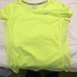 Neon Nike dri fit running shirt